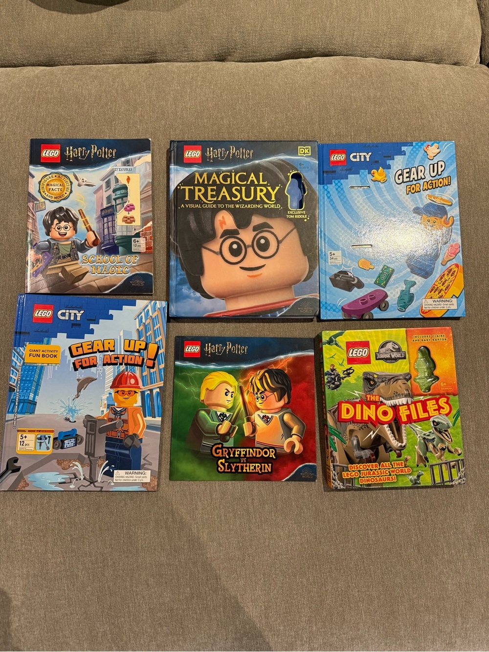 Lego Harry Potter & City Colorful Kids Book Set - Blue, Red, Green, Yellow
